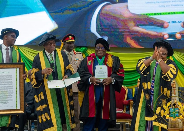 Akufo-Addo inaugurates $60m UHAS Phase II, Receives Honorary Doctorate Degree