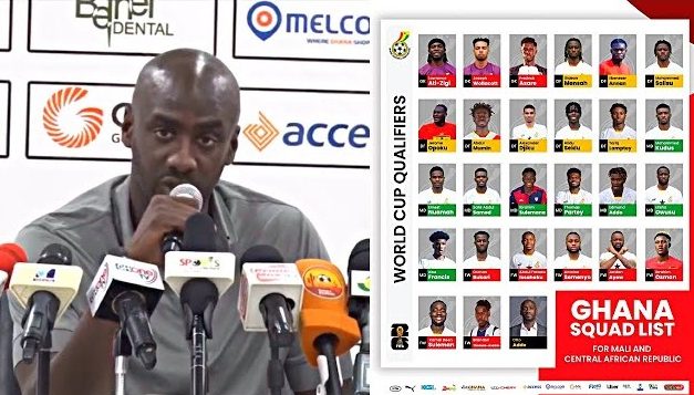Otto Addo names 23-Man squad for Angola, Niger AFCON 2025 qualifiers