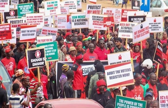 NDC holds nationwide demo to demand forensic audit of voters’ register