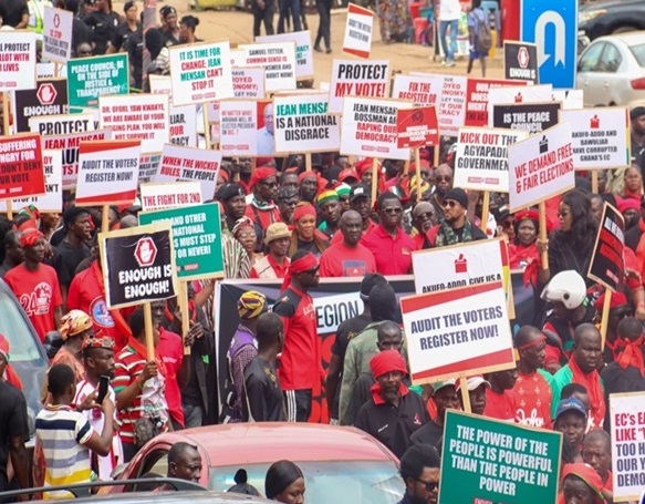 NDC holds nationwide demo to demand forensic audit of voters’ register