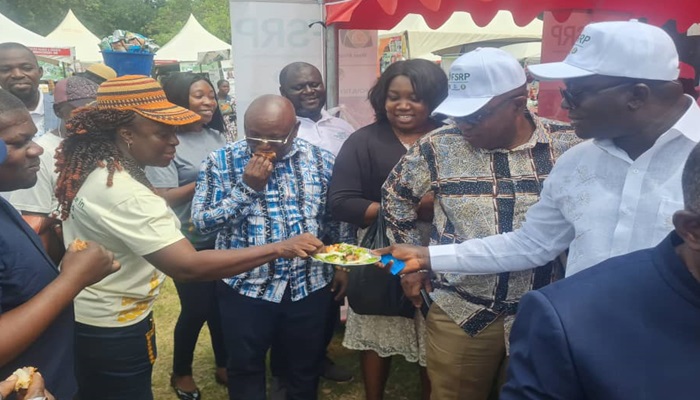 Hundreds of Ghanaians enjoy free FSRP grilled chicken at Farmers’ Day Exhibition