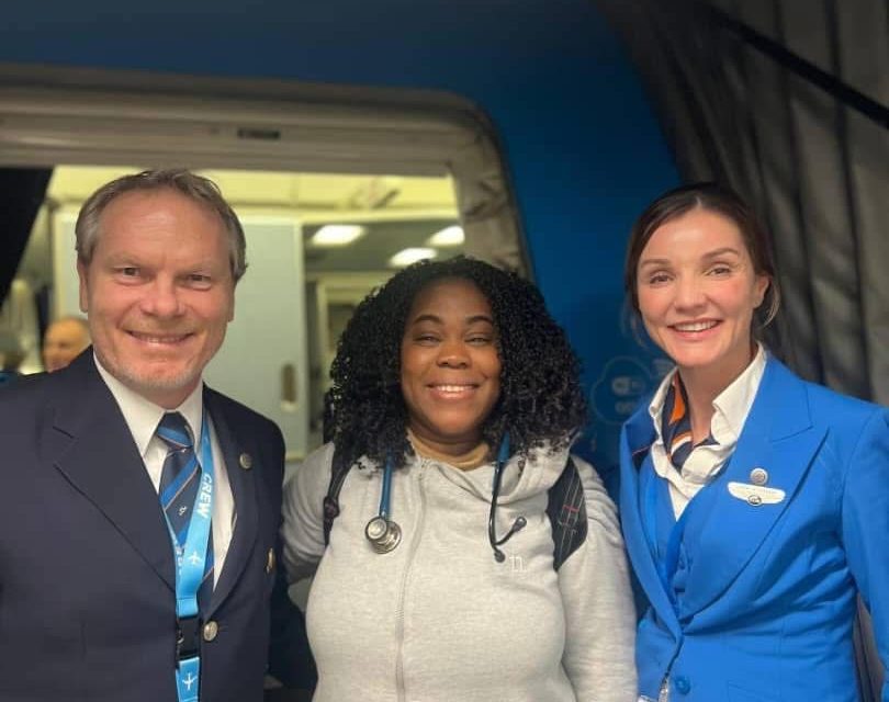 Ghanaian Medical Doctor (Dr. Joyce Emefa Addo-Klah) Saves Passenger Mid-Air On A KLM Accra-Bound Flight From Amsterdam