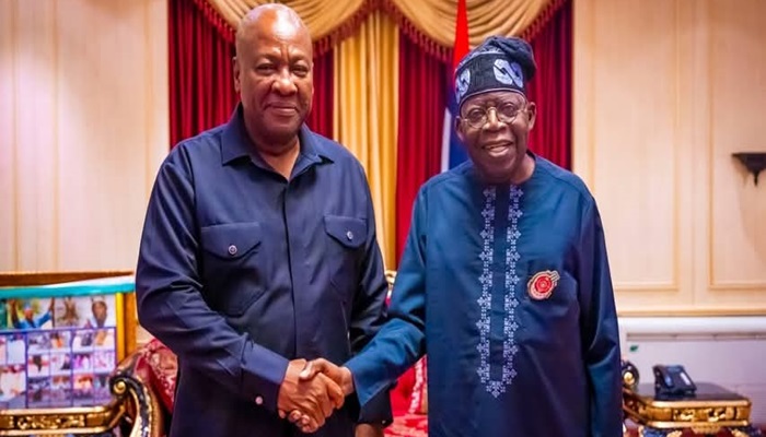 Tinubu pledges support for Mahama administration
