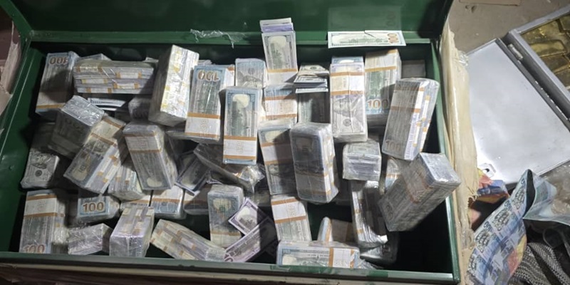 National security intercepts huge cash, gold in 20 footer container