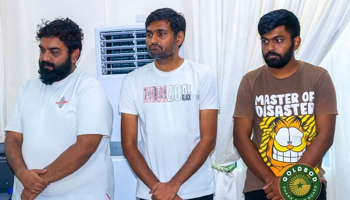 3 alleged Indian gold smugglers remanded in custody